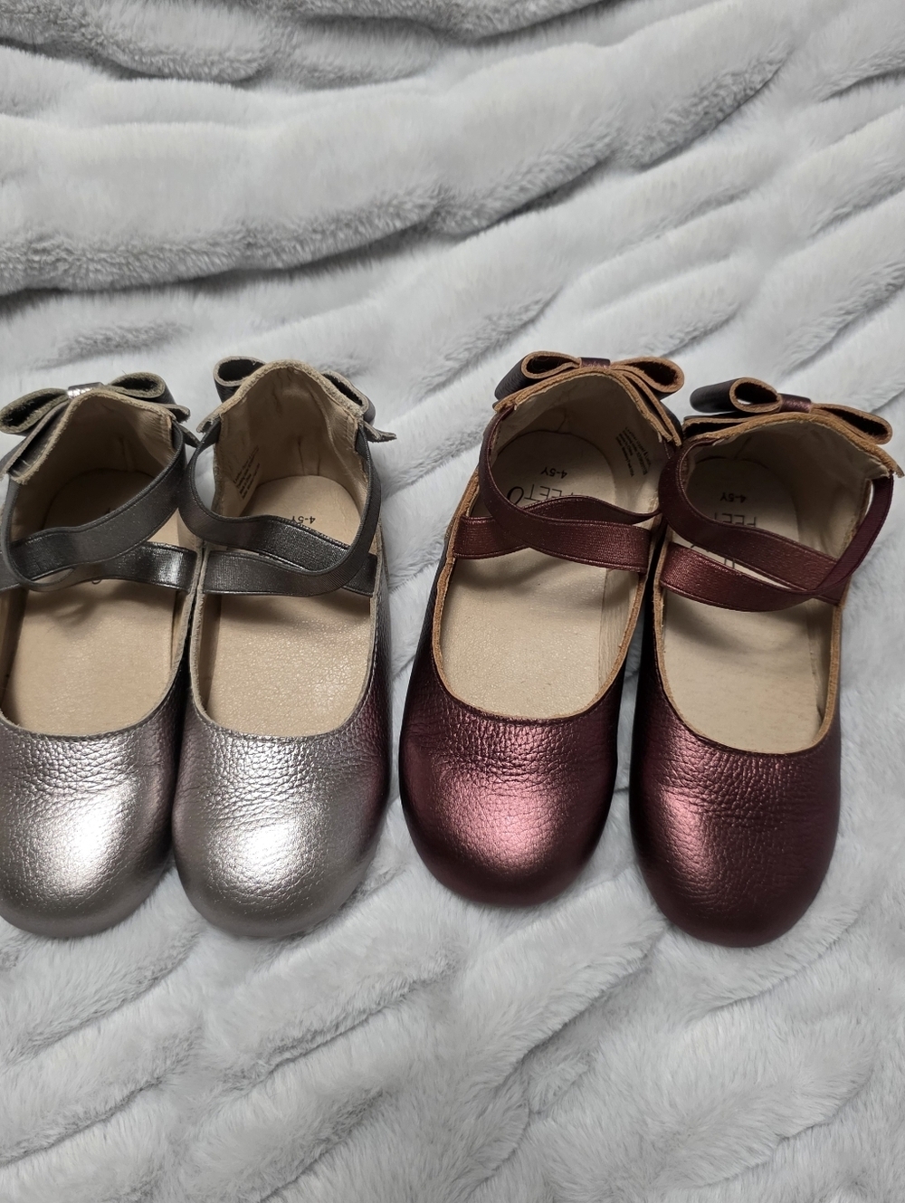 Monkey Feet Ballet Flat Mary Jane Sandals 4-5 Youth TWO PAIR